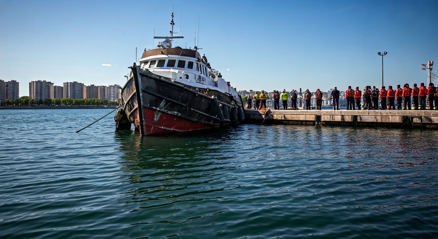 a boat on the water