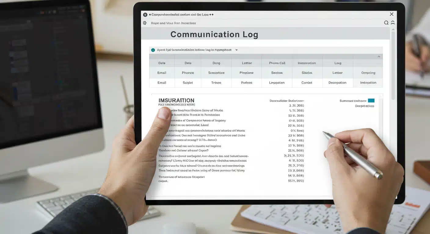 Communication Logs with Insurance Companies